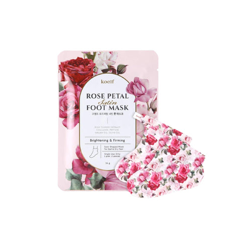 Rose Petal Satin Foot Mask