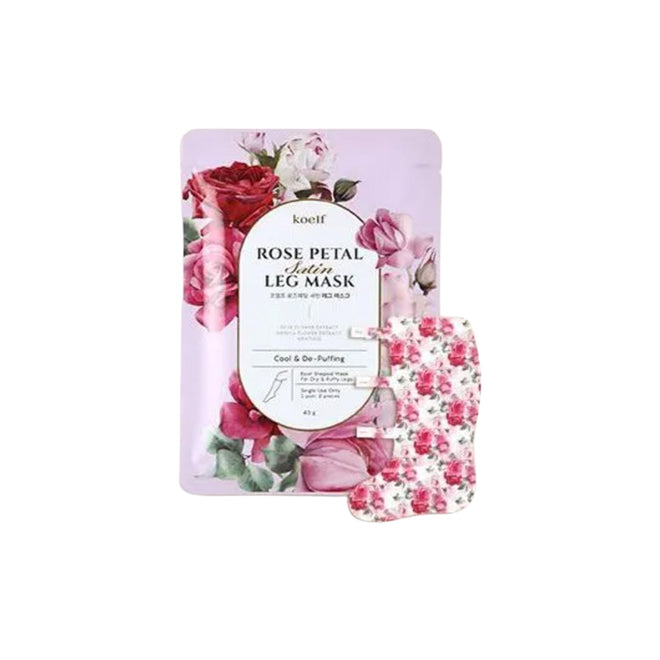 Rose Petal Satin Leg Mask